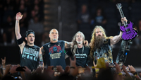 Charlie Benante, Phil Anselmo, Rex Brown and Zakk Wylde of Pantera onstage at the Metallica - M72 World Tour held at SoFi Stadium on August 25, 2023 in Los Angeles, California