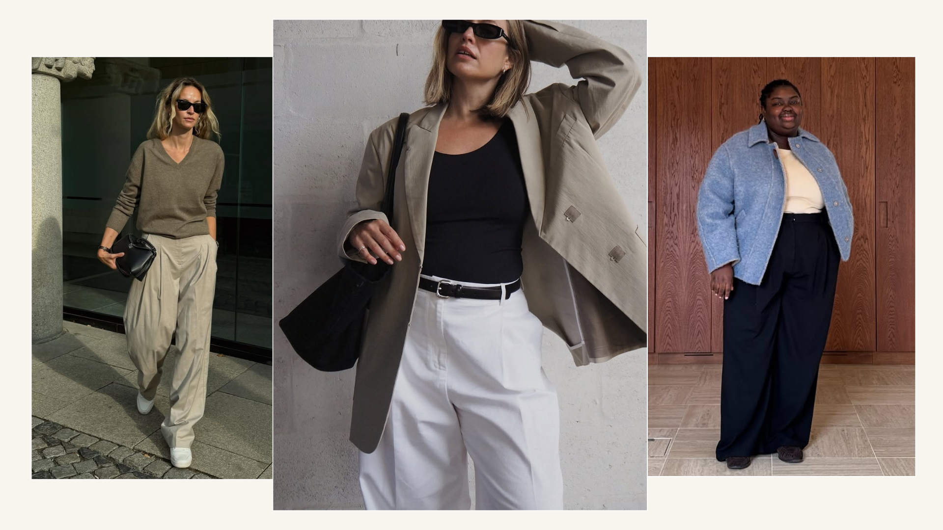 Three ways to wear the best darted trousers