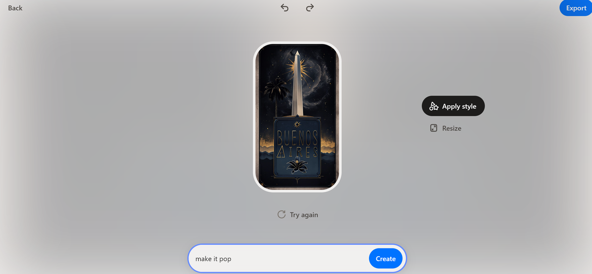 Screenshot from Playground AI image generator