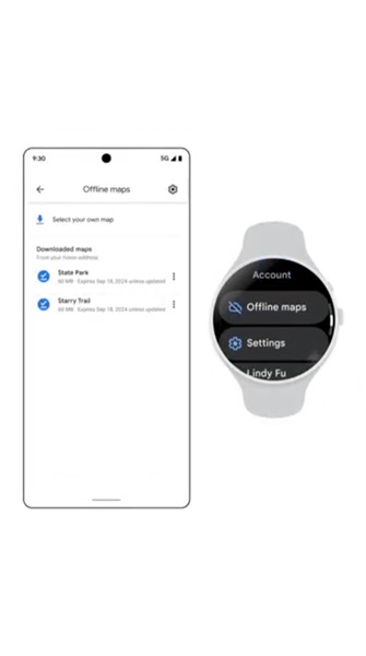 Wear OS devices can now view offline maps.