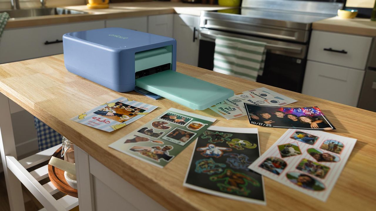 A selection of press shots featuring the two new Cricut sticker machines.