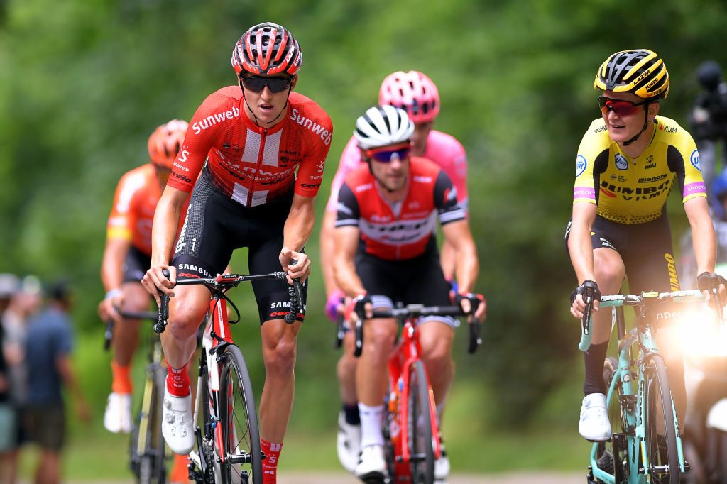 Jai Hindley and Antwan Tolhoek during the Hammer Clib