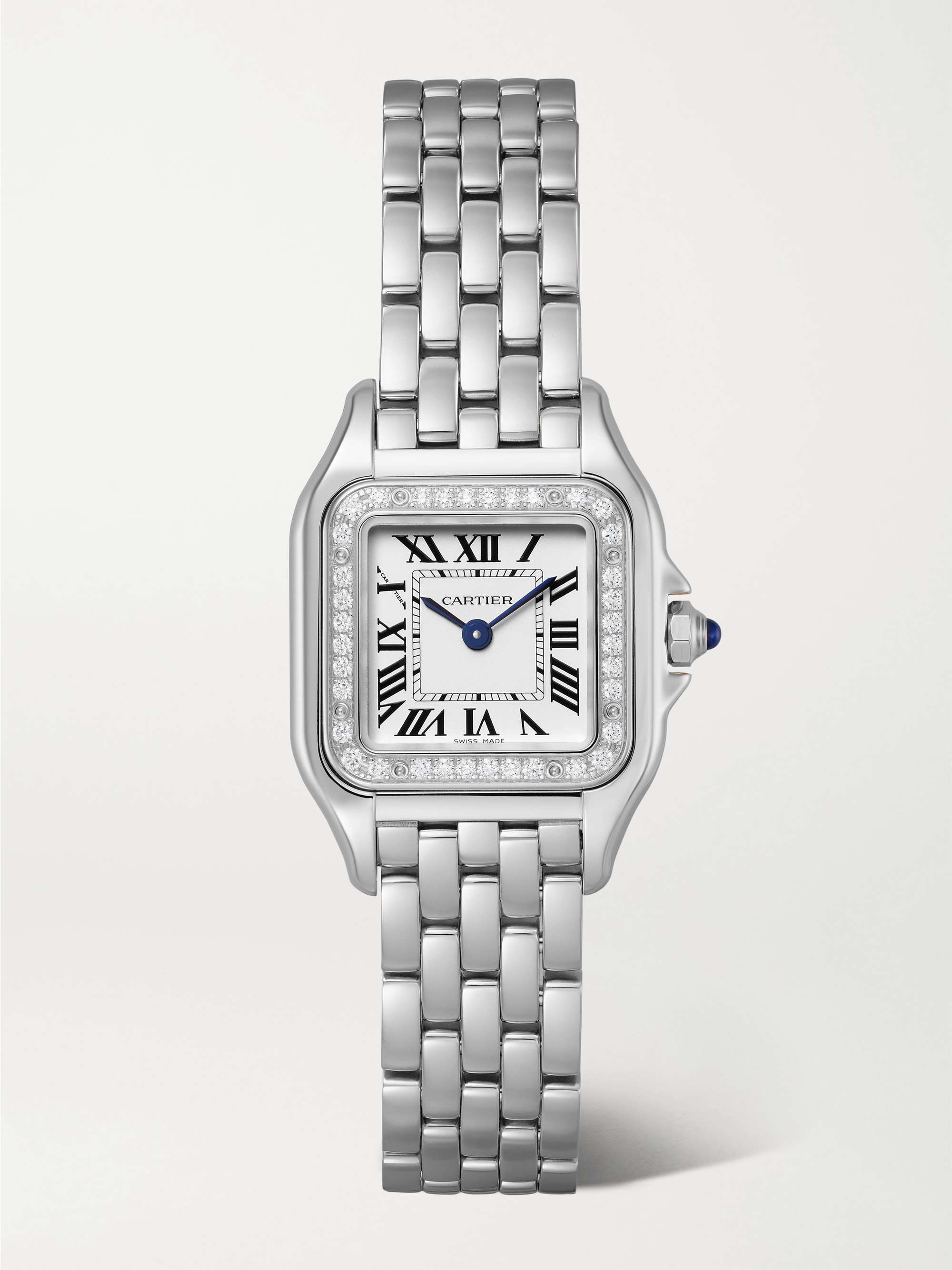 Panth&amp;egrave;re De Cartier Small 23mm Stainless Steel Diamond Watch