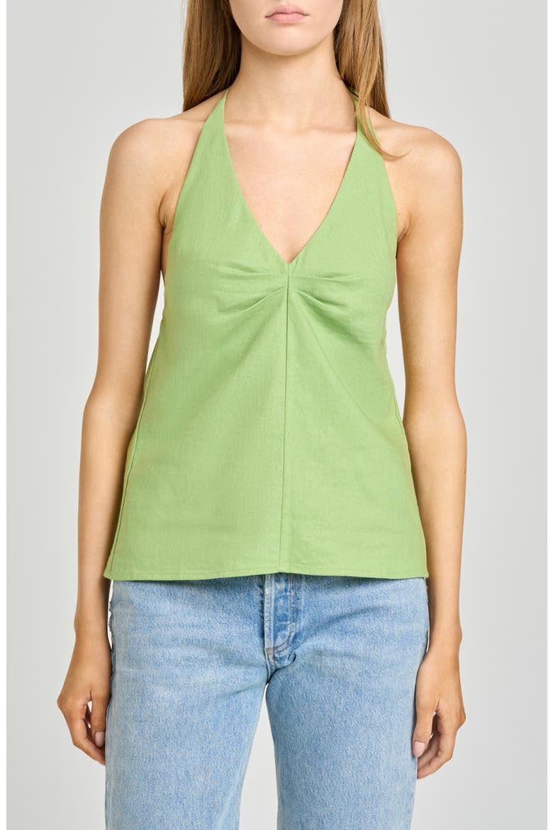Kaia Linen Blend Halter Top