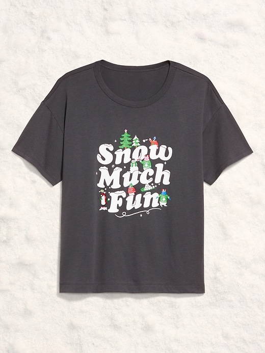Holiday-Graphic Crew-Neck T-Shirt for Women