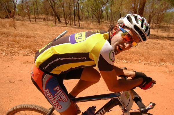 Isaac Tonello in disbelief after Bart Brentjens flew past.