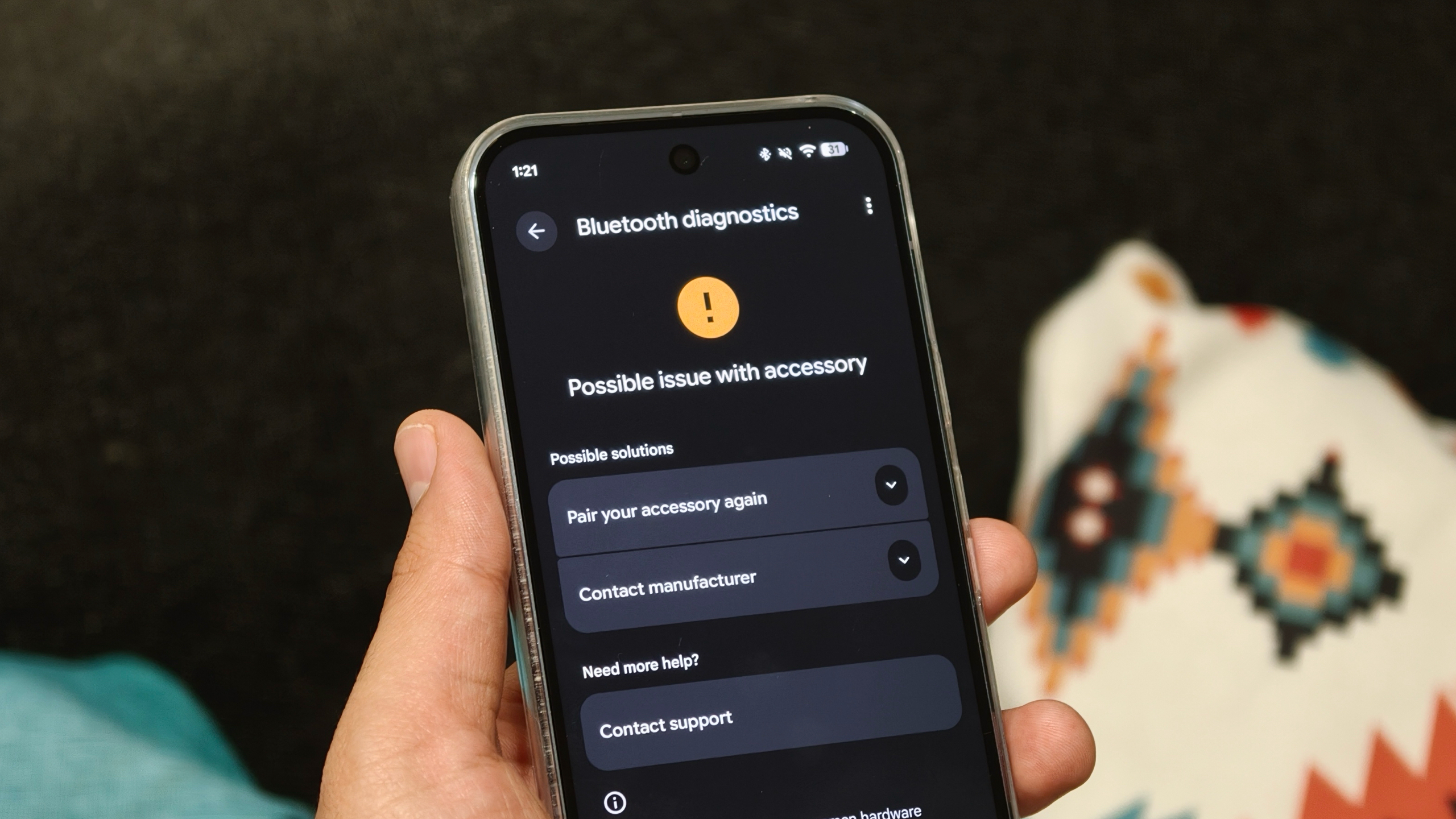 Issue with Bluetooth device on a Pixel 10 Pro