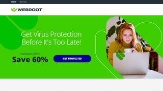 Website screenshot for Webroot Antivirus