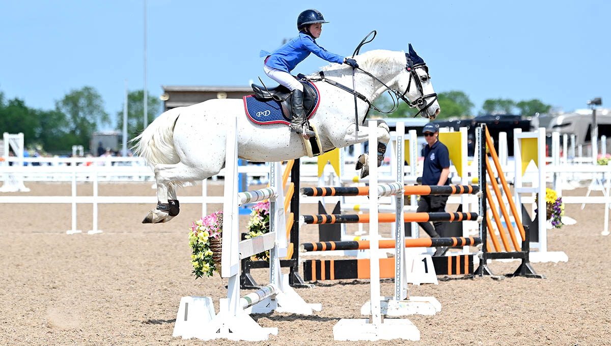 Lissduff Royal and Poppy Dorise from the 138cm HOYS qualifier at Arena UK
