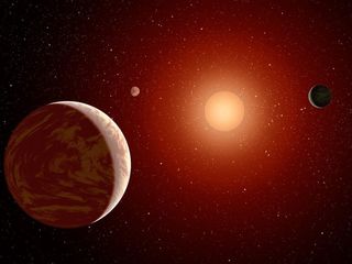 Planet orbiting red dwarf