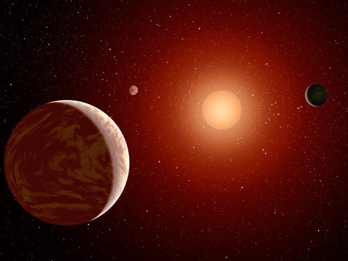 Planet orbiting red dwarf