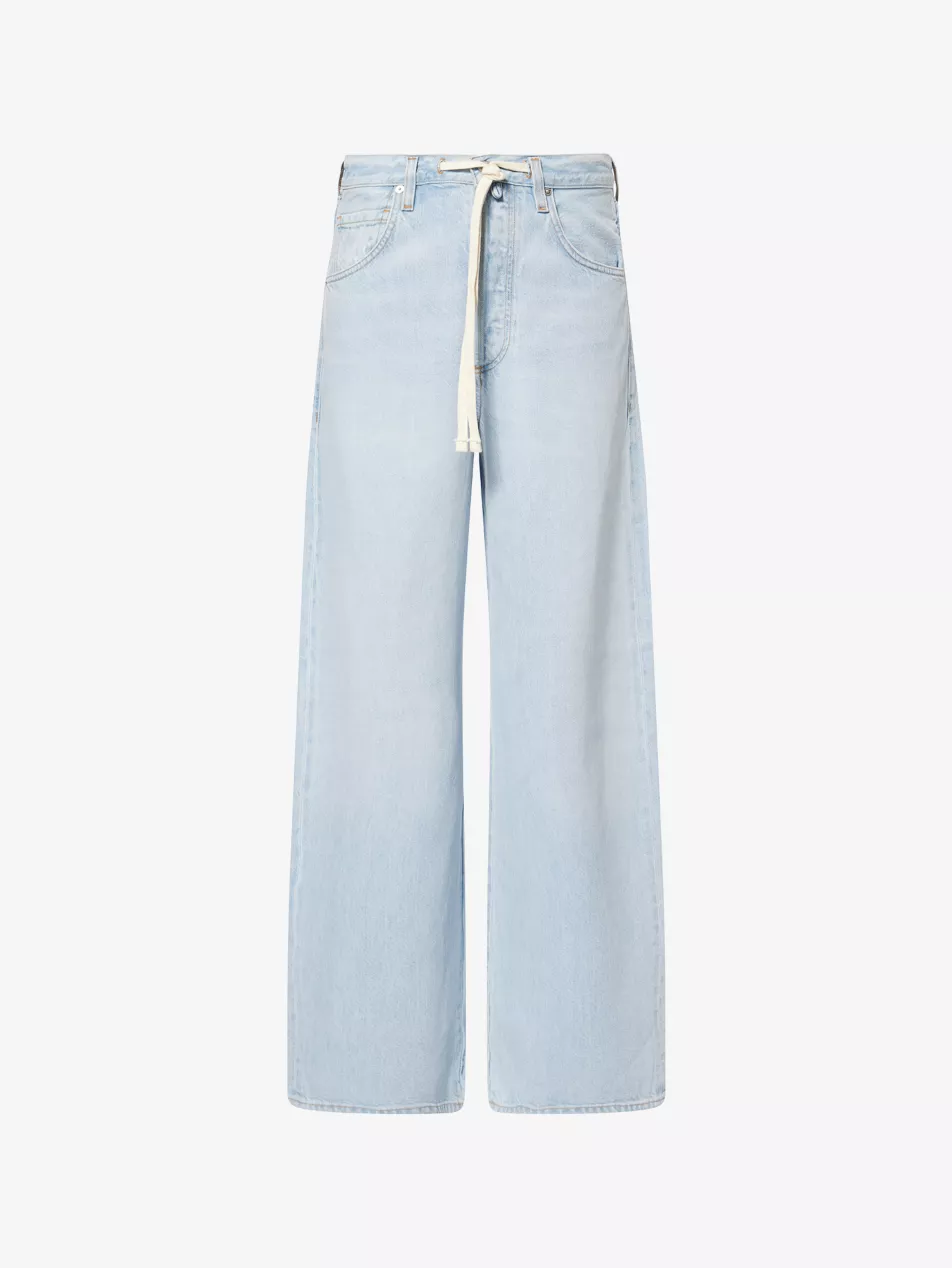 Brynn rope wide-leg denim jeans