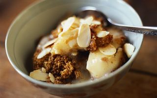 Pear and almond crumble