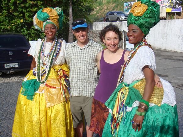 Bloggers Brian and Jenny Smith with the ladies of Bahia