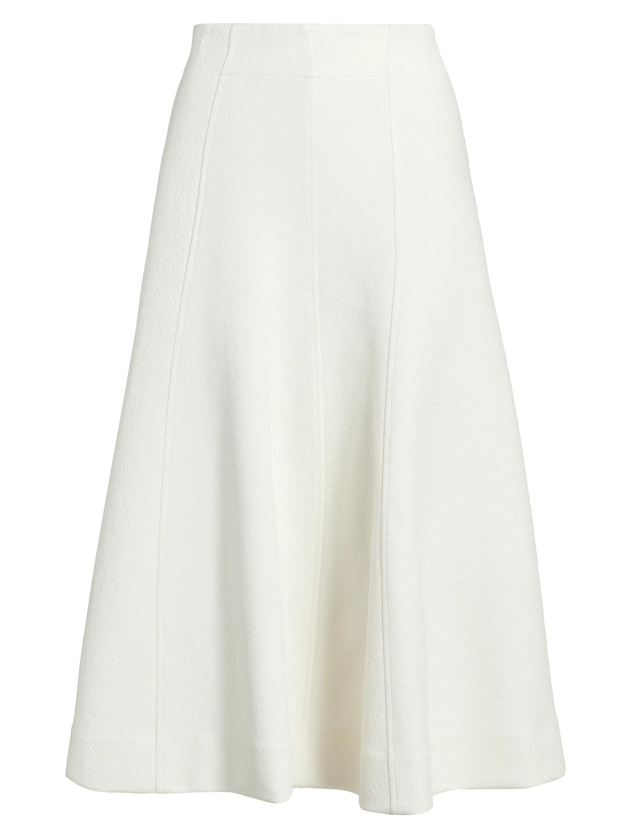 Shiny Double-Face Textured Midi-Skirt