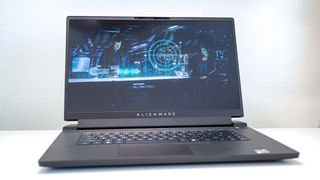Alienware m17 R5 on desk