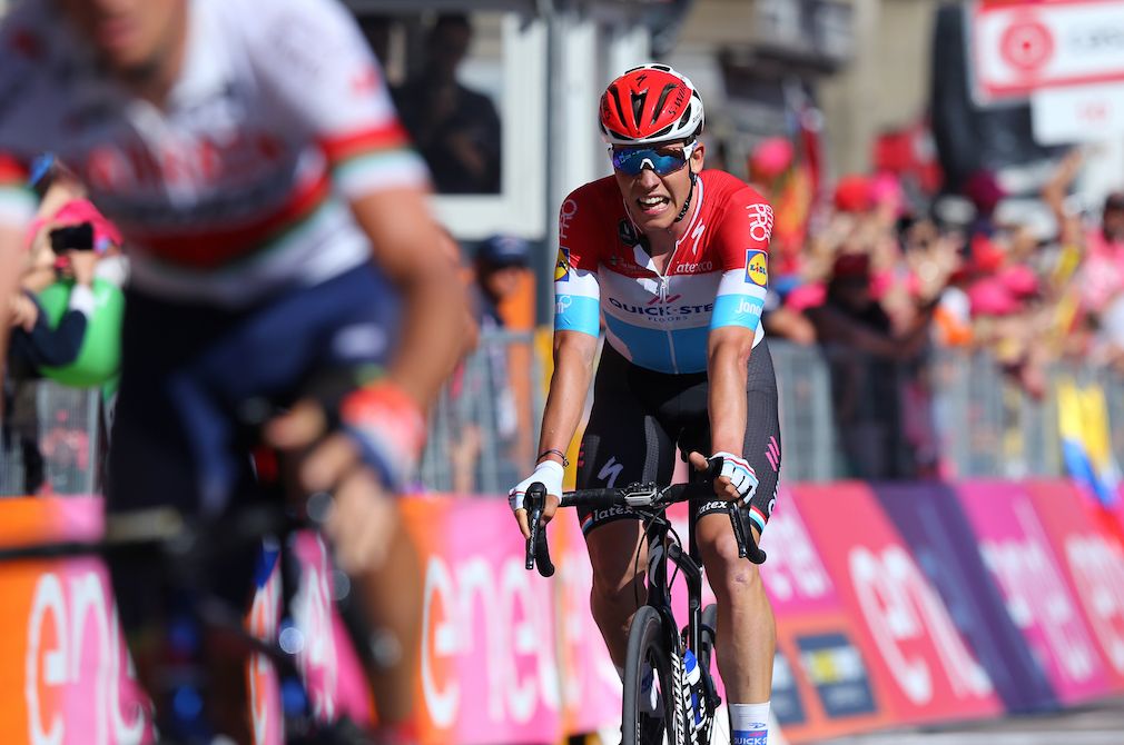Bob Jungels after a hard ride on the Giro d'Italia's third stage