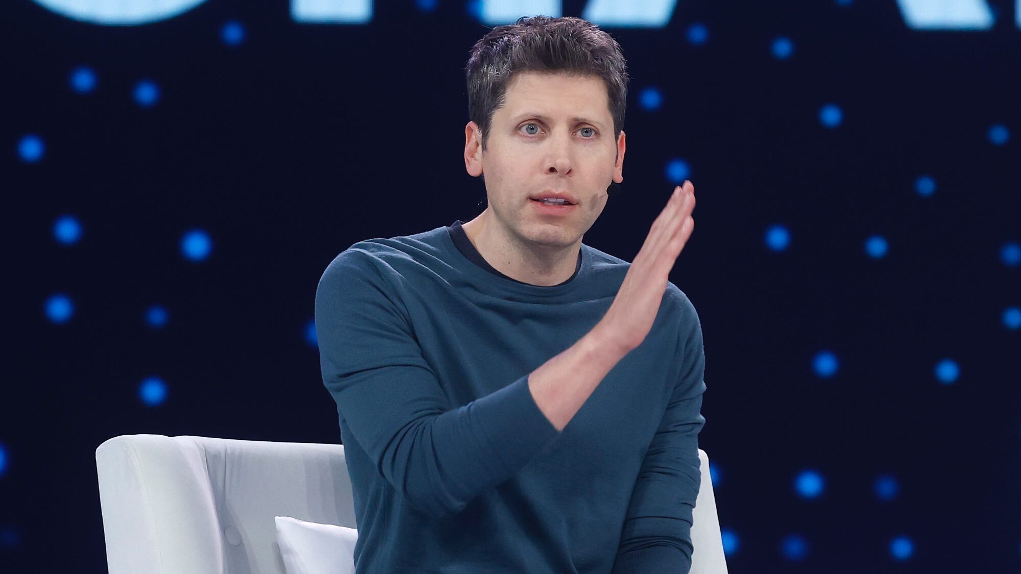 Sam Altman at a press conference