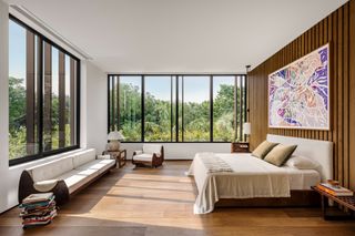 bedroom in Brazil-inspired Miami house by Strang Design