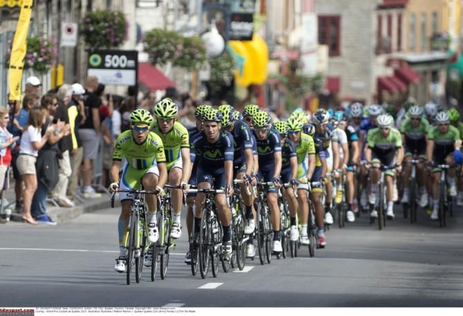 Cannondale on the front of the bunch