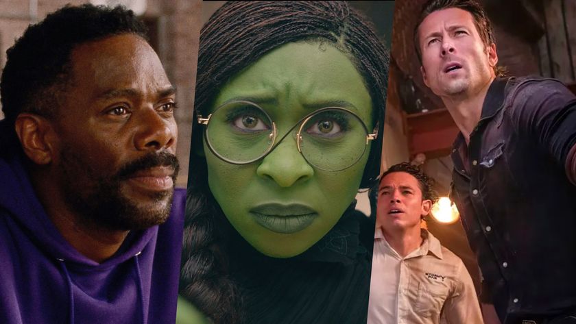 Composite image featuring Colman Domingo in &quot;Sing Sing&quot;, Cynthia Erivo in &quot;Wicked&quot; and Anthony Ramos and Glen Powell in a scene from &quot;Twisters&quot;