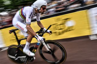 World champion Tom Dumoulin (Sunweb) racing the stage 20 time trial at the Tour de France