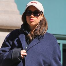 Aubrey Plaza confirmed her pregnancy in chunky New Balance sneakers