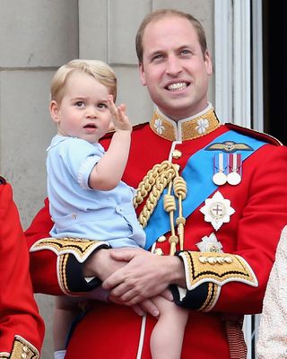 Prince George's first royal wave at Trooping the Colour