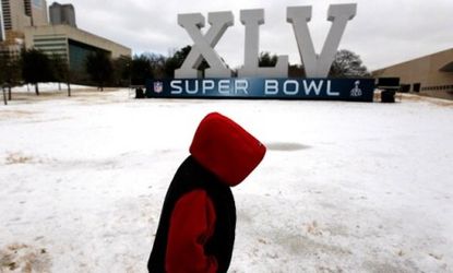 Dallas was hit with a freak winter storm this week, canceling pre-game events and forcing game-day revelers indoors. 