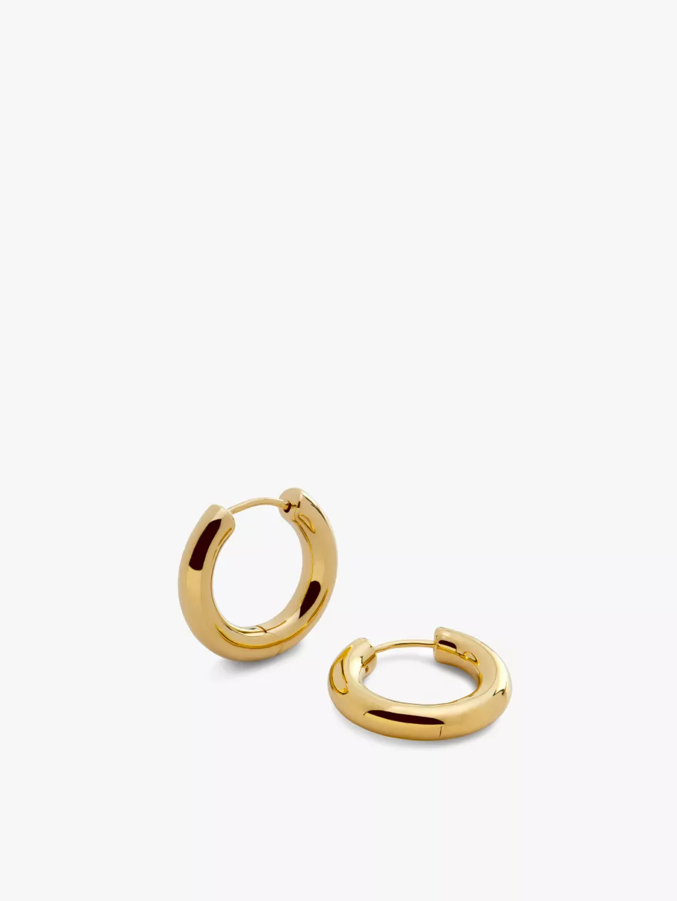 Essential Click Small 18ct Gold-Plated Vermeil Sterling-Silver Hoop Earrings