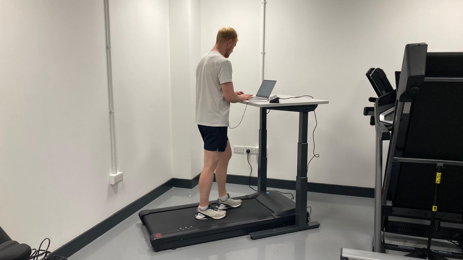 Live Science fitness writer, Harry Bullmore, tries out the Lifespan TR1200B in a purpose-built testing centre