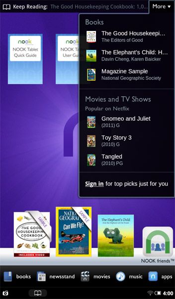 Barnes & Noble Nook Tablet (8GB) Review | Tablet Reviews at LAPTOP ...