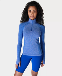 Sweaty Betty, Athlete Seamless Long Sleeve - Blue