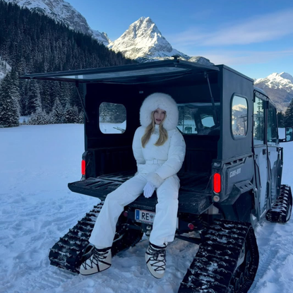 Rosie HW wearing moon boots