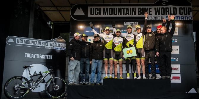 The Multivan Merida team leads the team standings