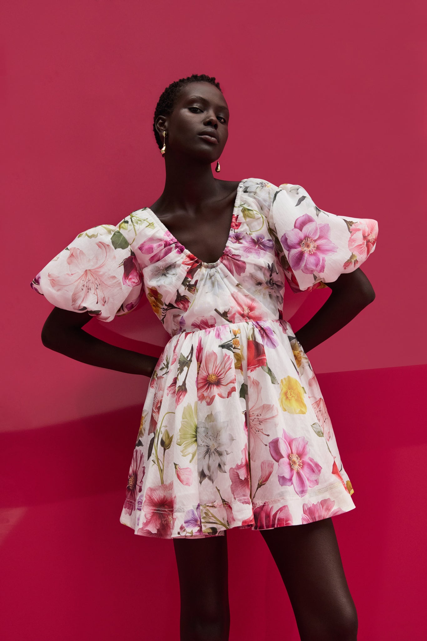 Fleur Mini Dress-Collage Floral / 4