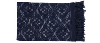 Ramati Indigo throw, $149 (about £119), John Robshaw (00 1 212 594 6006; www.johnrobshaw.com