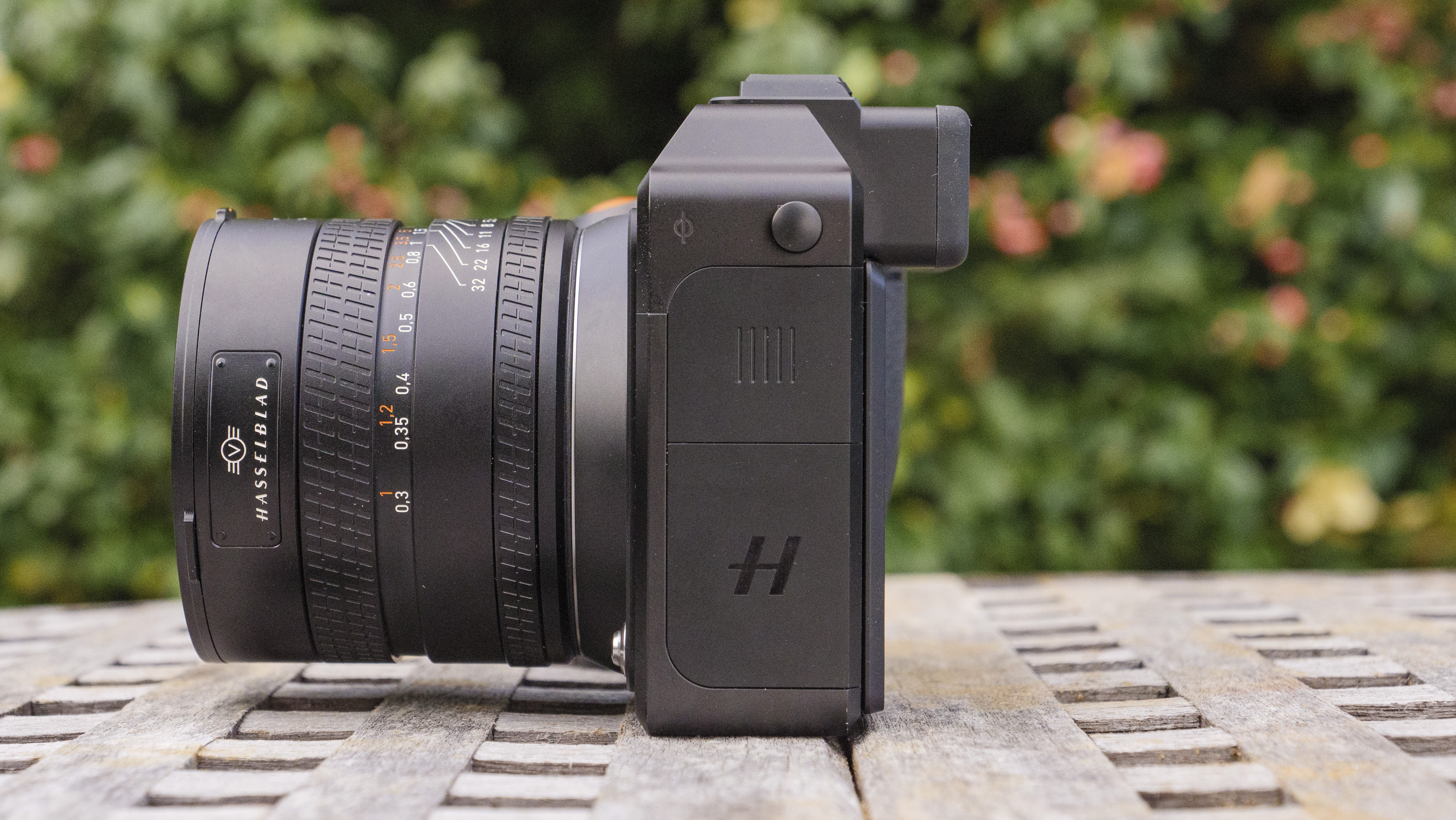 The Hasselblad X2D 100C camera's side