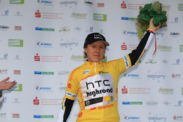 The first race leader in 2011, Ina Yoko Teutenberg (HTC-HighRoad)