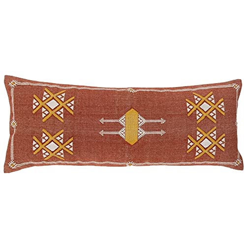 Trade Star 100% Cotton Sabra Pillow Cover Decorative Kilim Lumbar Hand Crafted Authentic Cushion Cover Long Cushion Case for Bedroom Fall Decor 14x36 Cushion Cover (pattern - 2)
