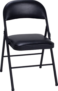 3. COSCO Vinyl Folding Chair, 4 Pack, Black | Was $139.99