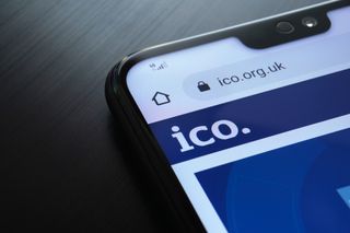 The ICO's website on a mobile phone