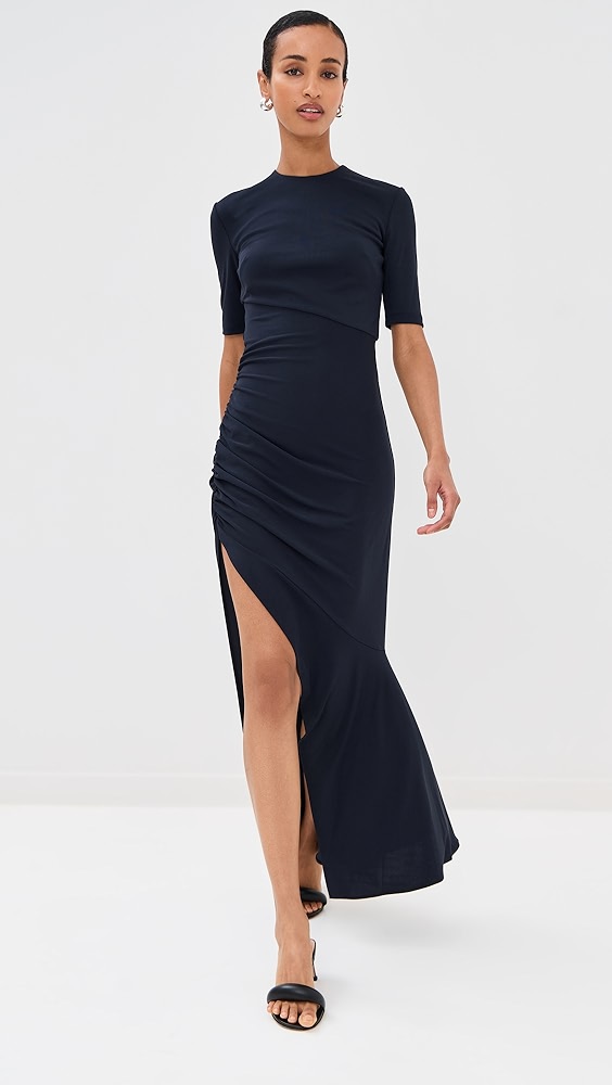 Monse Ruched Fitted T-Shirt Dress