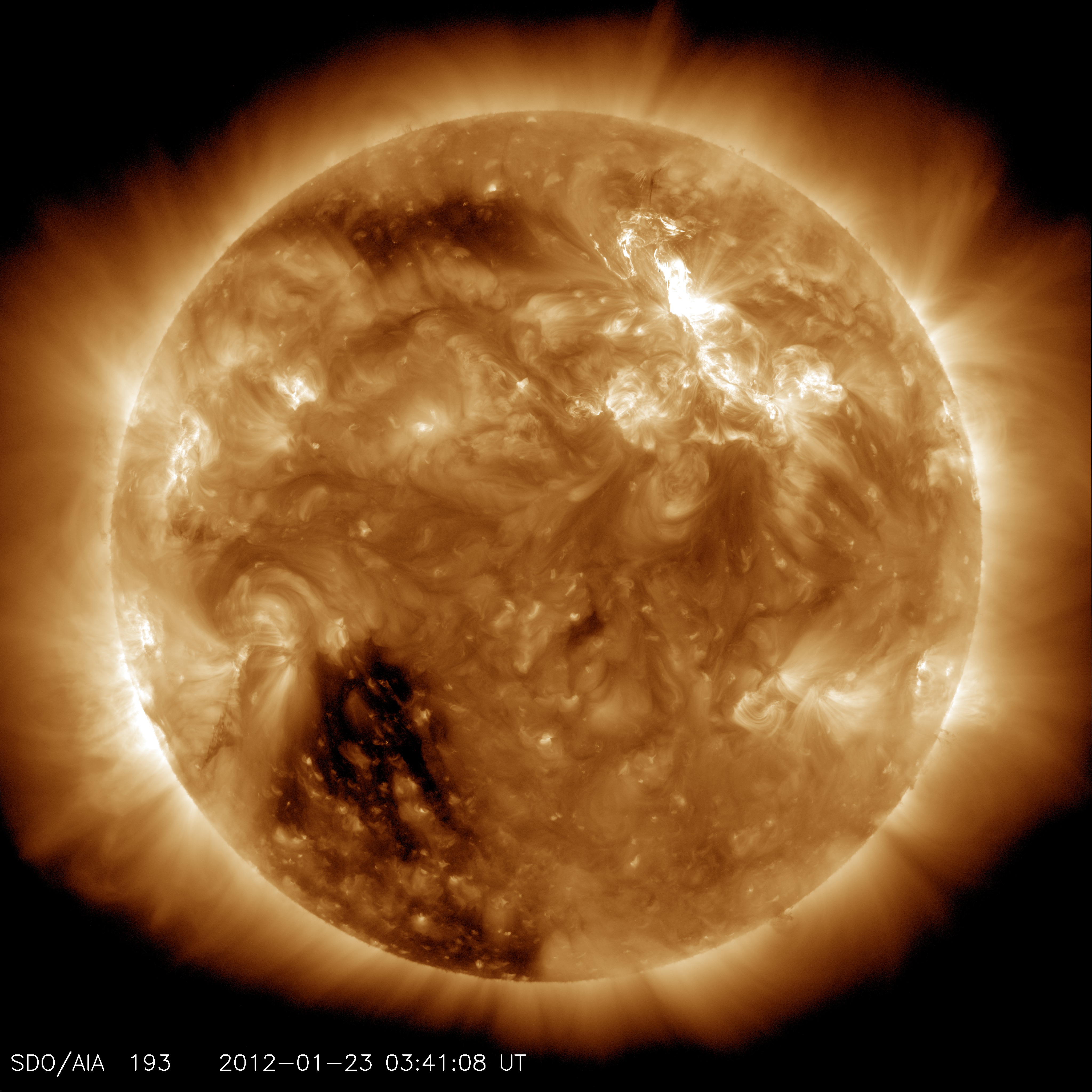 A still of January's solar flare.