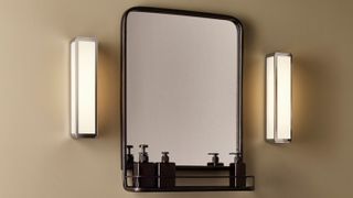 bathroom mirror with wall lights