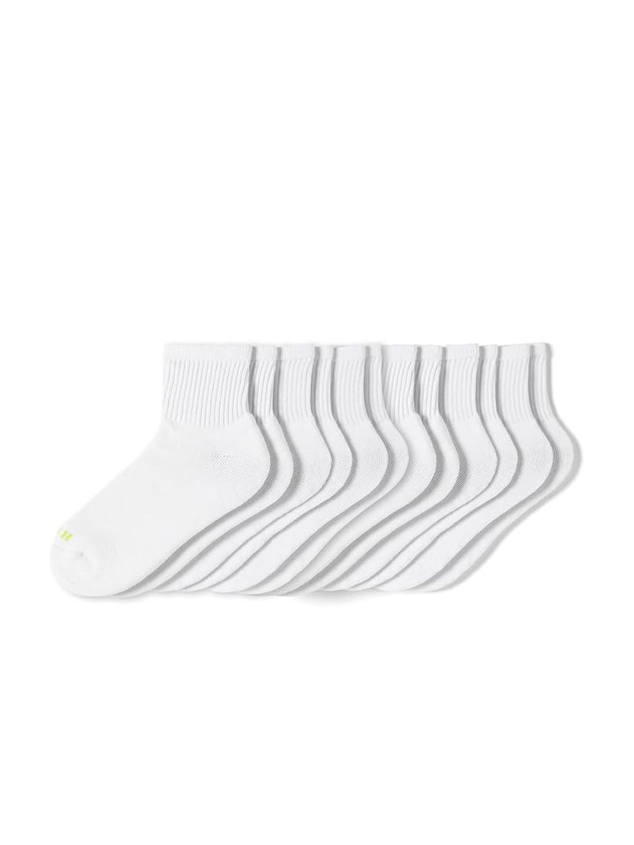 HUE, Hue Women's Mini Crew Sock 6-Pack, White, One Size