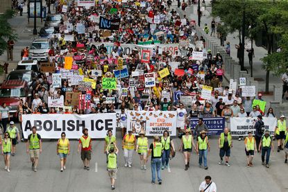 ICE protests.