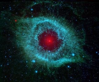 The Helix Nebula, deep in the Aquarius constellation.