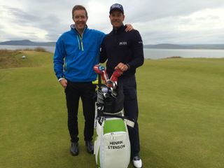 Fergus playing with Henrik Stenson