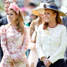 Princess Beatrice and Sarah Ferguson, Duchess of York attend day two of Royal Ascot 2024 at Ascot Racecourse on June 19, 2024 in Ascot, England.